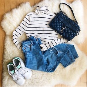 REBECCA MINKOFF Navy Mini MAC Bag *small stains*